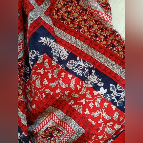 Blueberi Blvd Girl's Red, White, and Blue Patchwork Dress, Size 5 - Picture 4 of 7